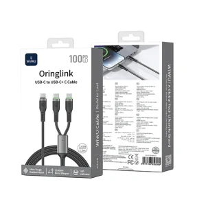 WiWU Wi-C071 USB-C to Dual USB-C Cable 100W