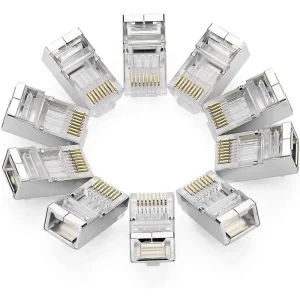 UGREEN 20333 | Cat6 Shielded Connector – Crystal Head (10-Pack)