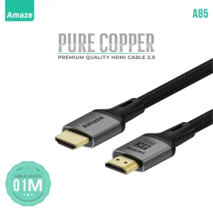 AMAZE PURE COPPER HDMI 2.0 BRAIDED CABLE 4K/60Hz 1M -A85