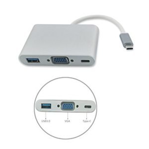 Type C 3.1 To VGA+OTG C+USB 3.0 Multifunction HUB