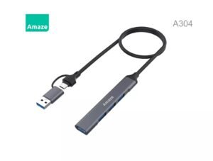 AMAZE A304 Type+USB3.0 To 4 Port USB3.0 HUB