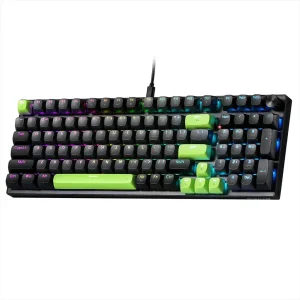 Redragon K740 DHARMA Black & Green 98 Keys RGB Gaming keyboard