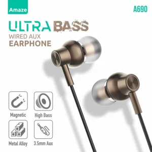 Amaze A690 Ultra Bass Metal Wired AUX Handsfree