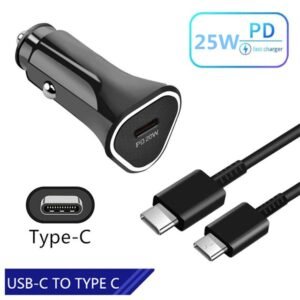 SAMSUNG CAR CHARGER FAST CHARGING 3.0 TYPE C 25W WITH TYPE C CABLE (HIGH COPY)