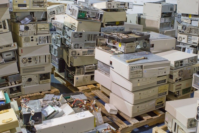 Old, dead, and damaged computer, laptop and mobile phone scrap bought by Computer Panda Lahore