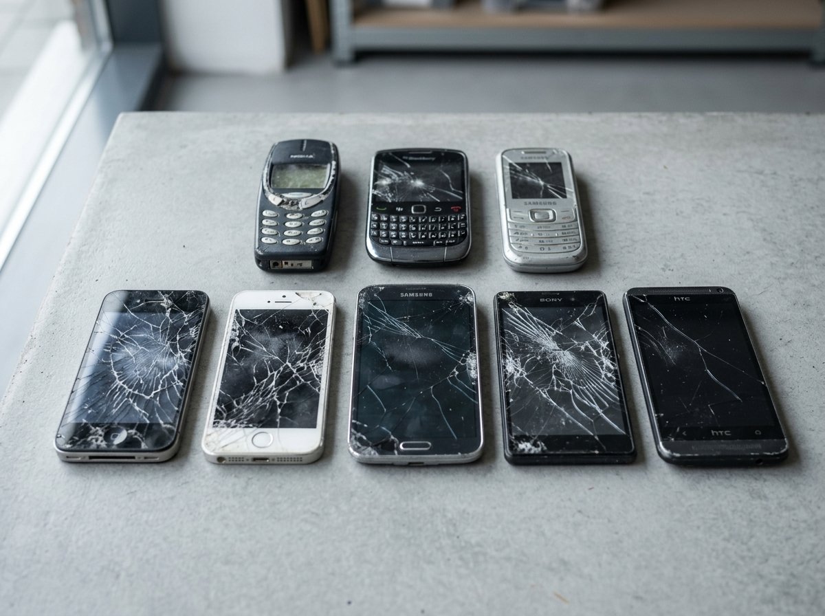 Broken screen and dead mobile phones bought for scrap value
